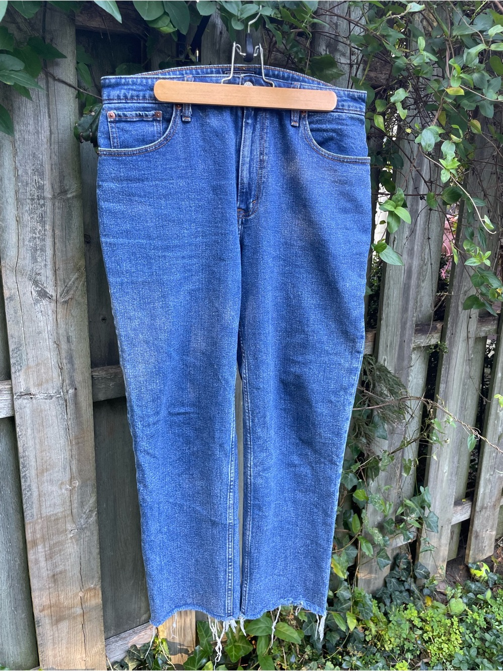 Abercrombie & Fitch Zoe Natural Rose Ankle Straight Jeans